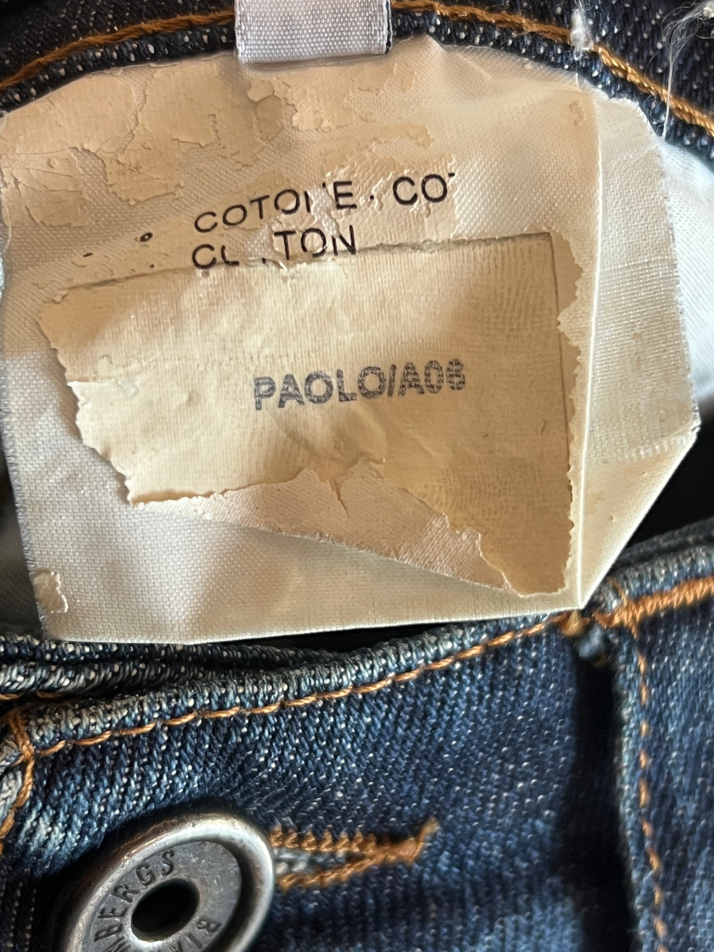 DIRK BIKKEMBERGS 90'S LEATHER SNAP DENIM