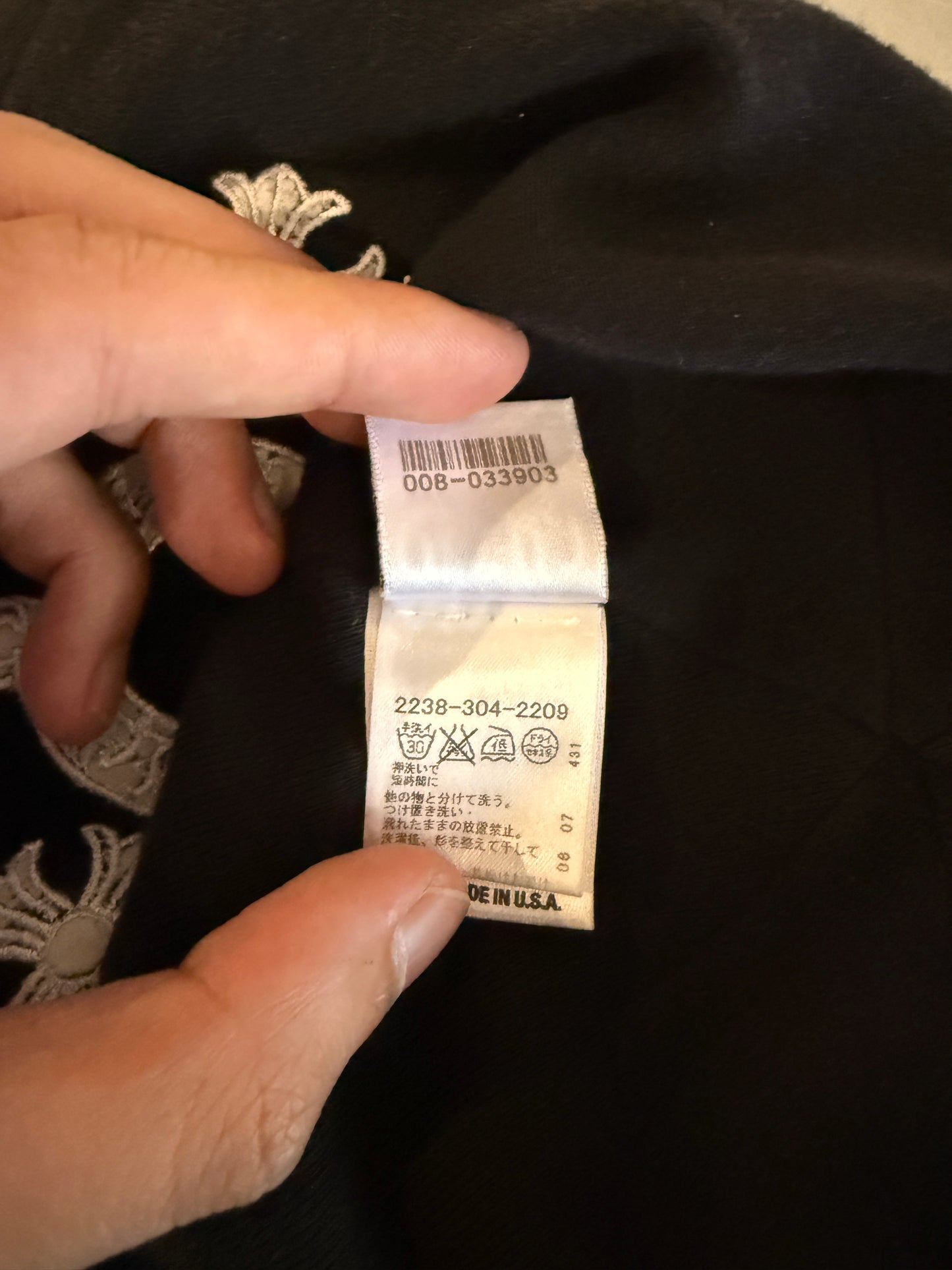 CHROME HEARTS HORSESHOE EMBROIDERED THERMAL BEANIE