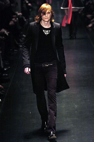 DIOR HOMME RUNWAY AW2005 SWORD COLLAR TOP COAT