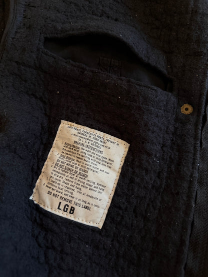 L.G.B NAVY FUR HOOD MOD COAT