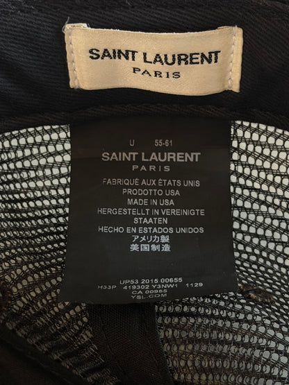 SAINT LAURENT SS2016 LEOPARD PRINT GAME OVER TRUCKER HAT