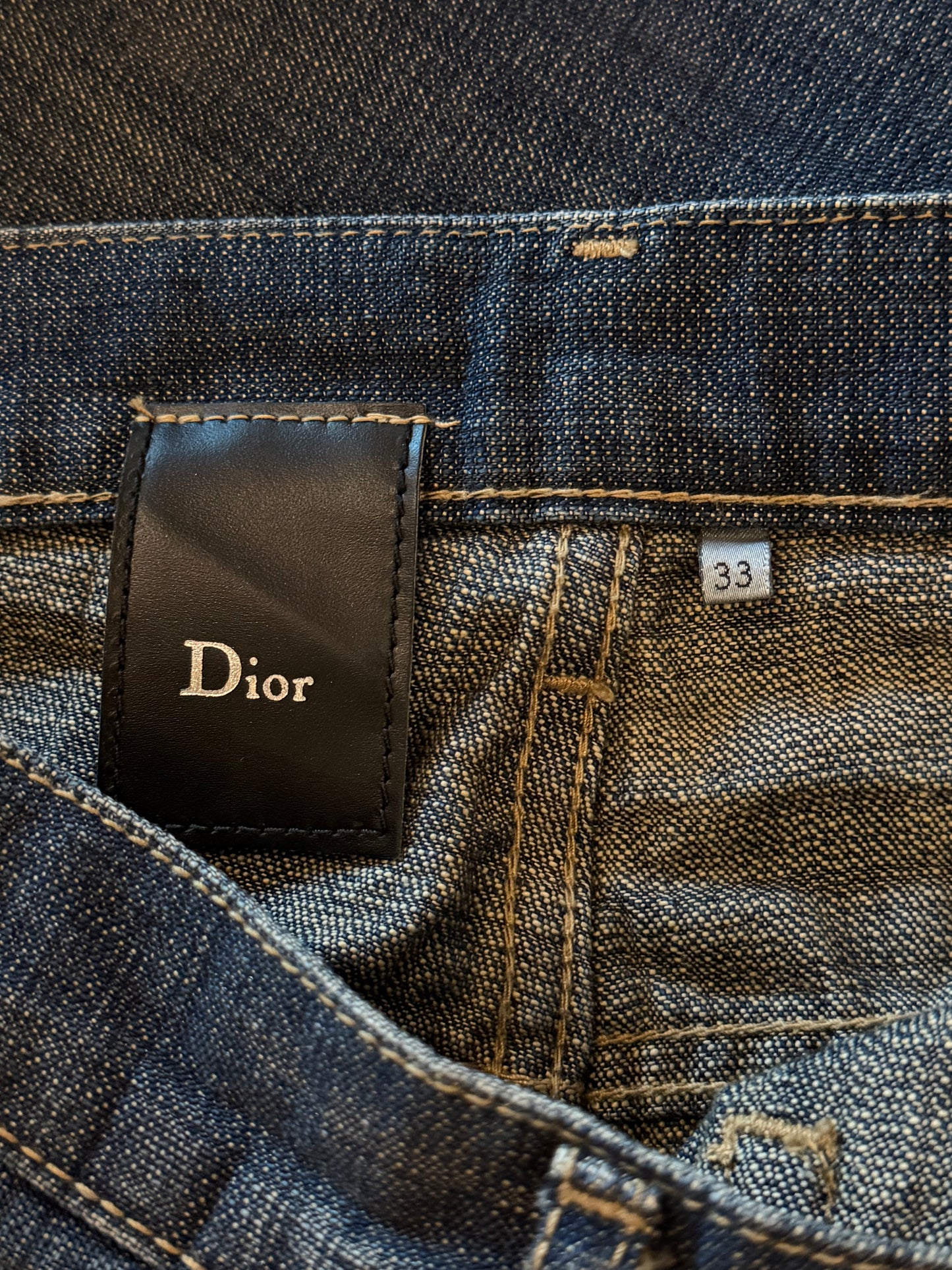 DIOR HOMME SS2005 'BECK' BLUE GLITTER JEANS