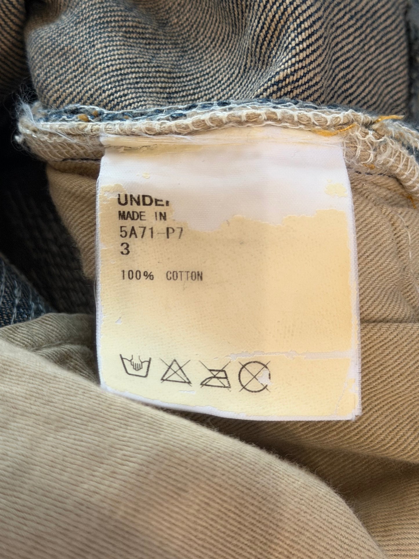 UNDERCOVER FW2005 RUNWAY 85 ARTS AND CRAFT JEANS