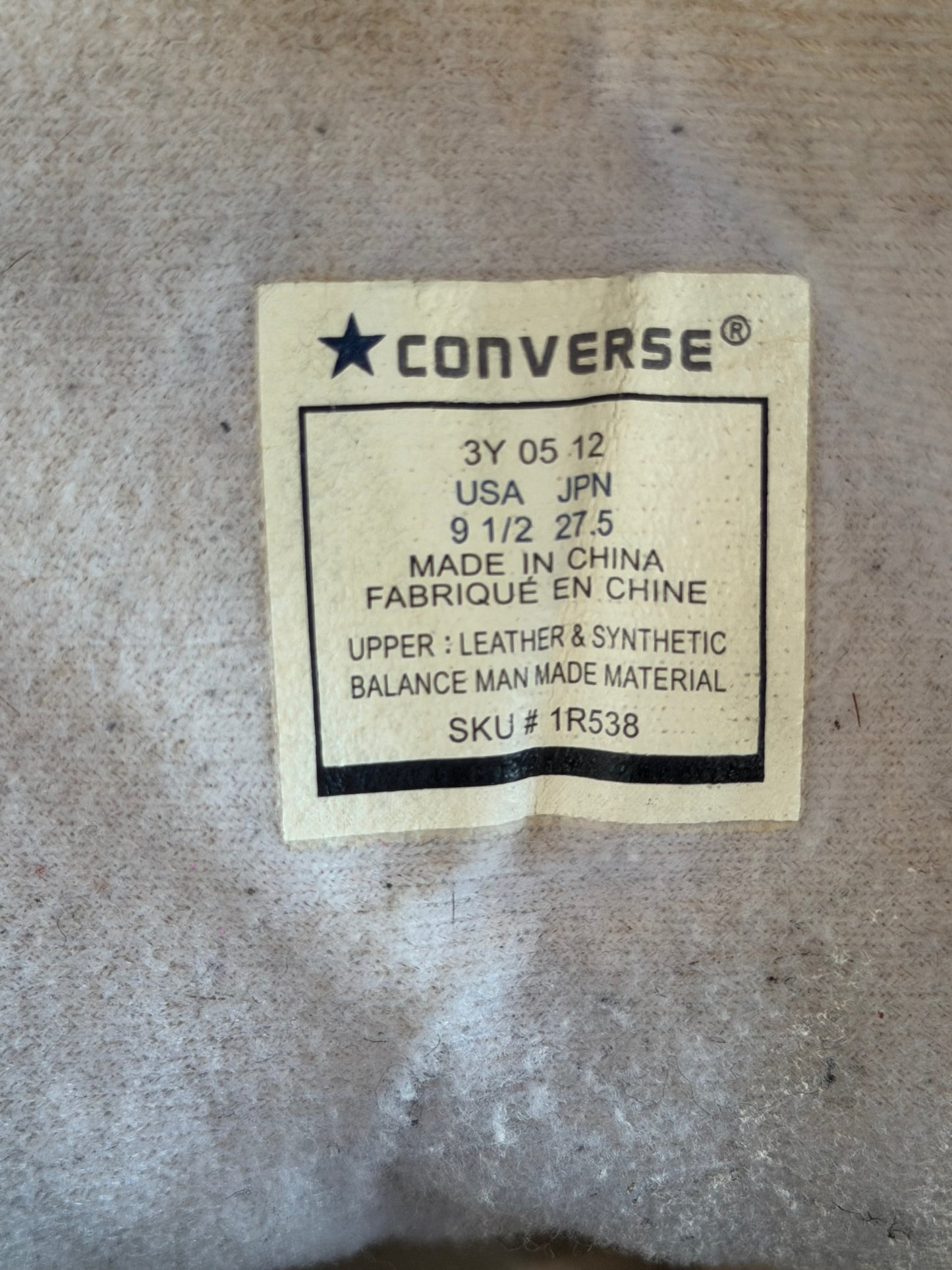 NUMBER (N)INE SS2006 WEAPON CONVERSE SNEAKERS