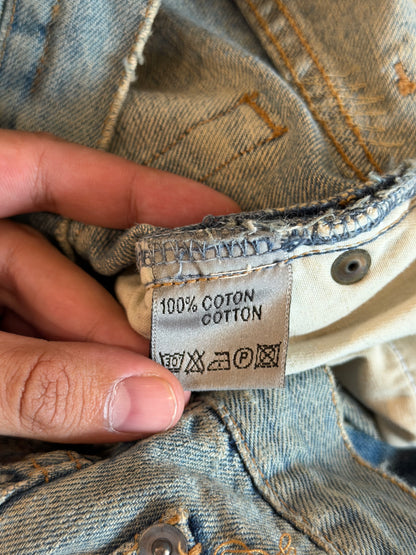 DIOR HOMME SS2006 CRASH DENIM JEANS