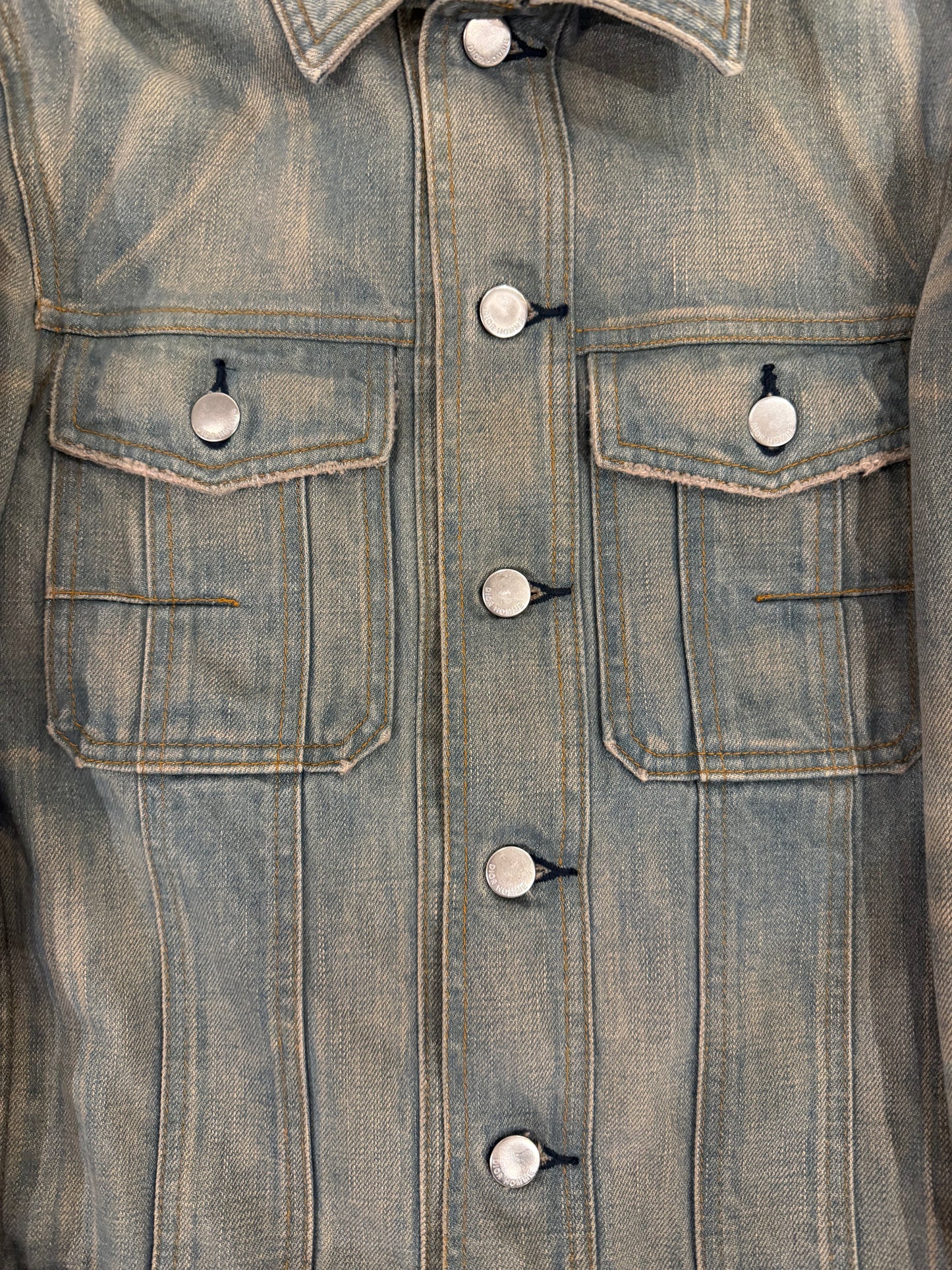 DIOR HOMME SS2004 "STRIP" BLEU CLAIRE DENIM JACKET