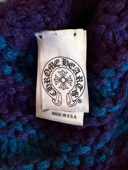 CHROME HEARTS CASHMERE CHEETAH CROSS PATCH BEANIE