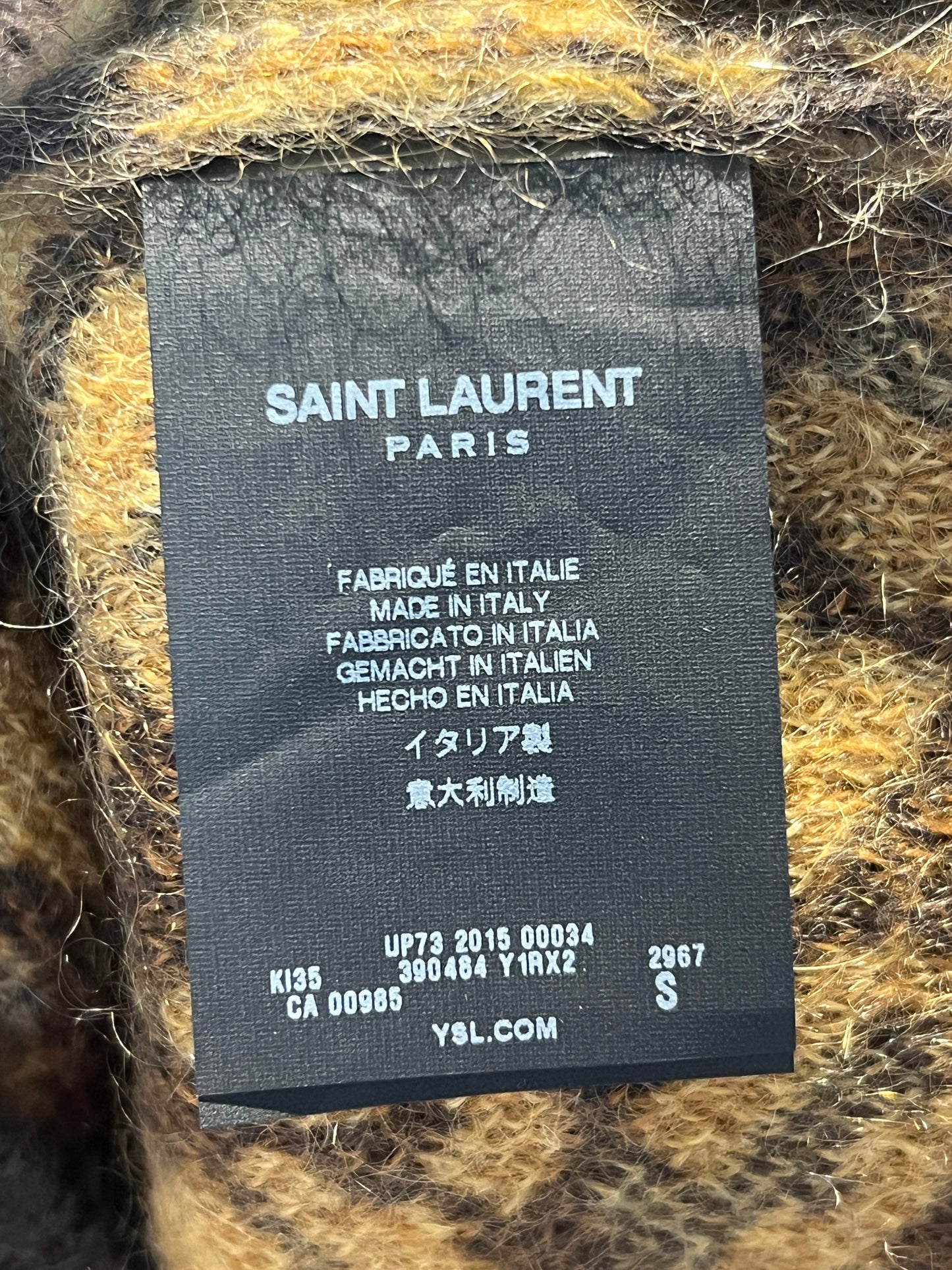 SAINT LAURENT AW2015 RUNWAY LEOPARD MOHAIR BLEND SWEATER