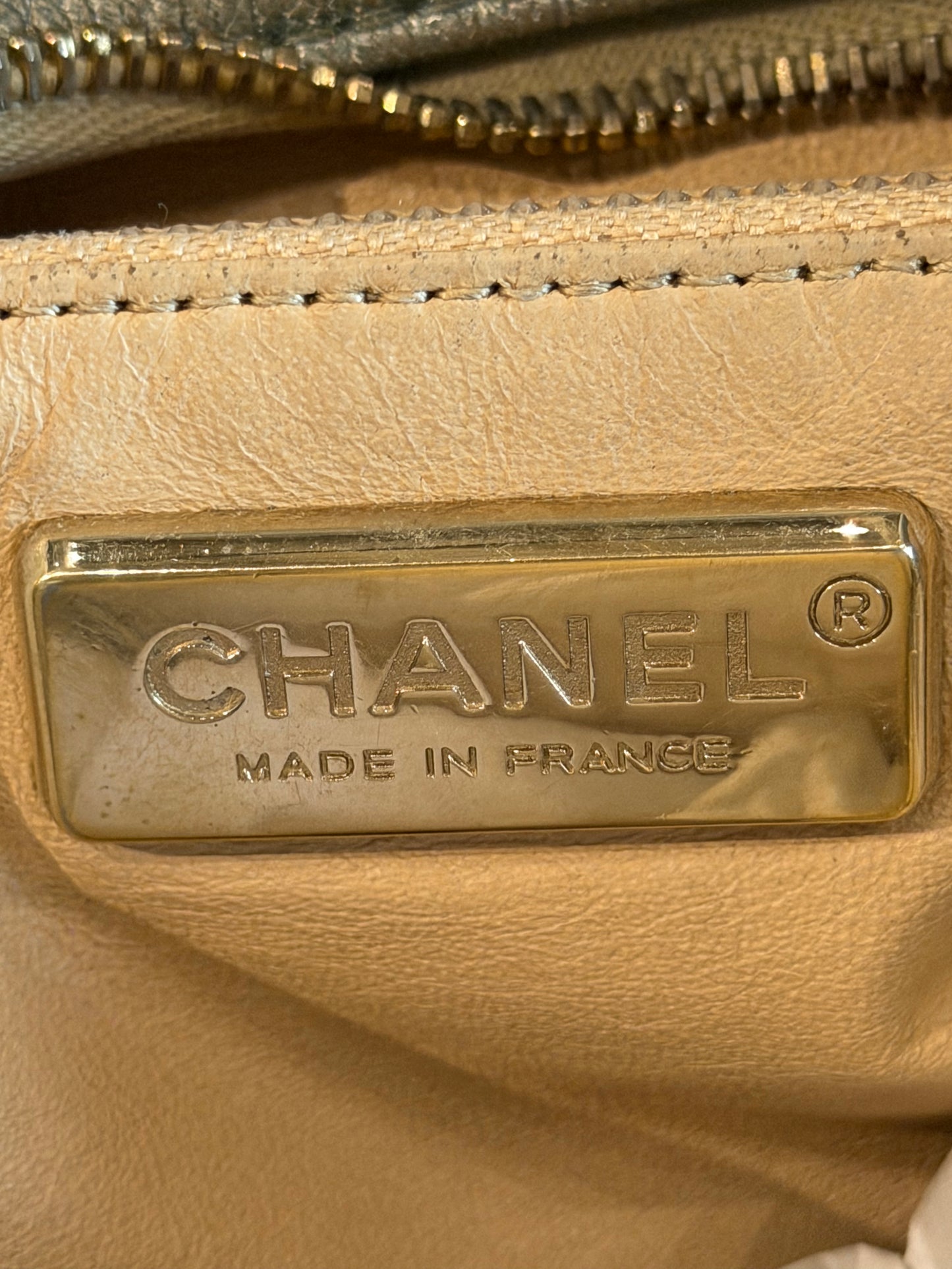 CHANEL 2006 CC LUX LIGNE METALLIC BOWLING BAG