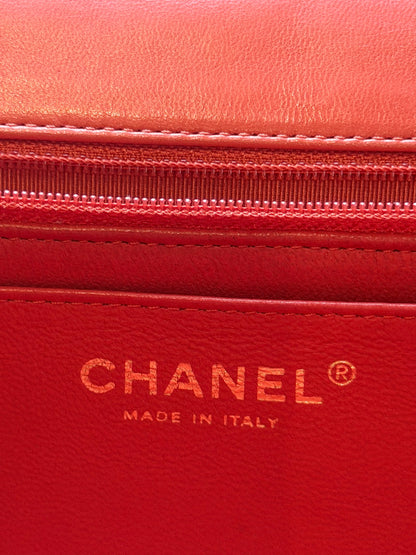 CHANEL 2009 PEACH LAMBSKIN QUILTED MAXI SINGLE FLAP