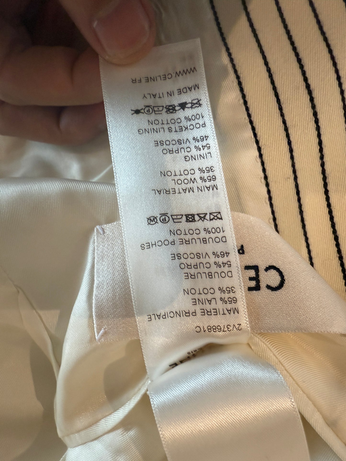 CELINE SS2020 STRIPED BLAZER