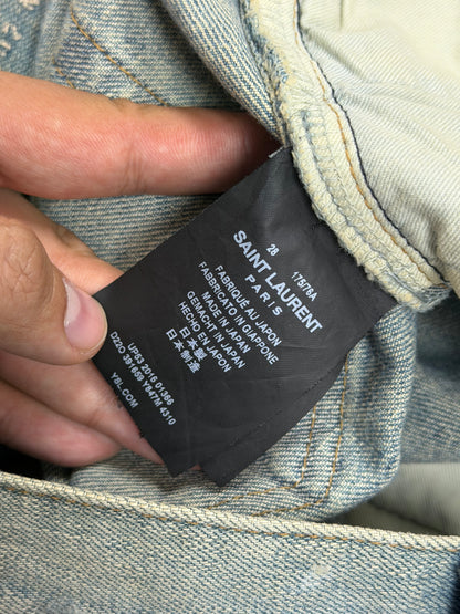 SAINT LAURENT SS2016 SAND WASH CRASH DENIM
