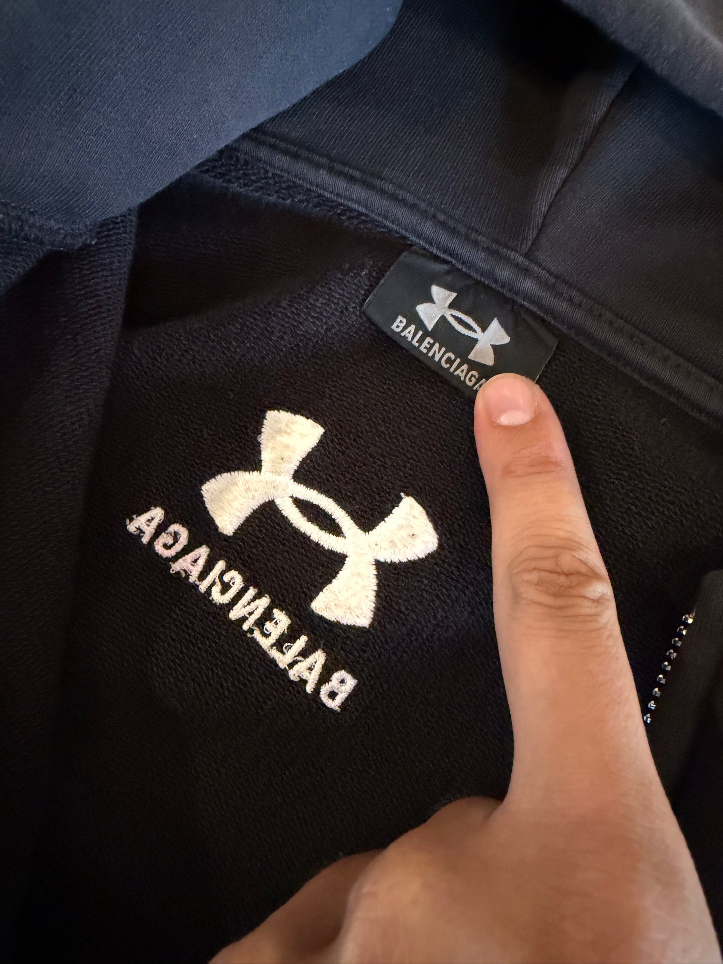 BALENCIAGA X UNDER ARMOUR ZIP UP HOODIE