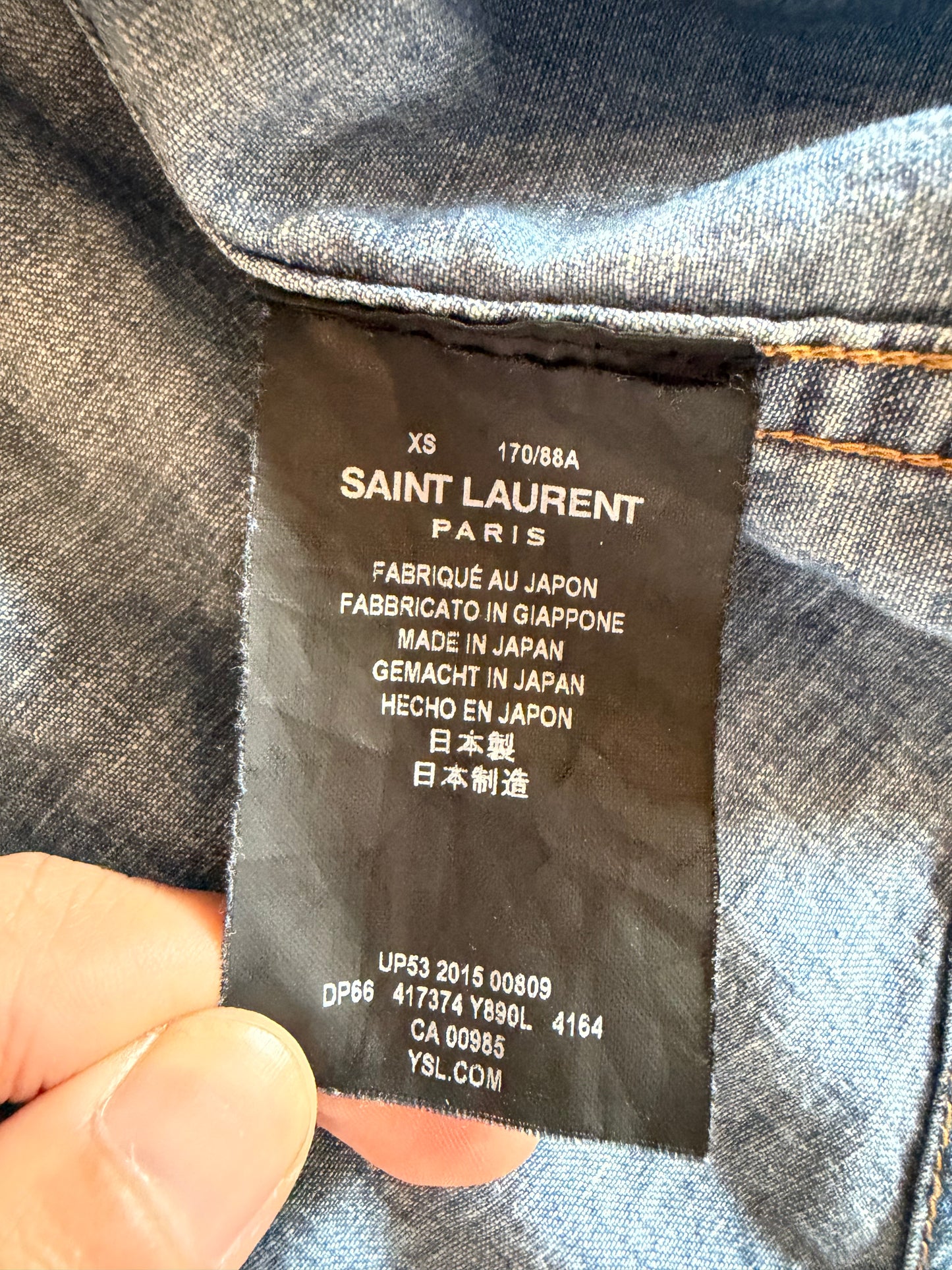 SAINT LAURENT SS2015 DENIM SHIRT
