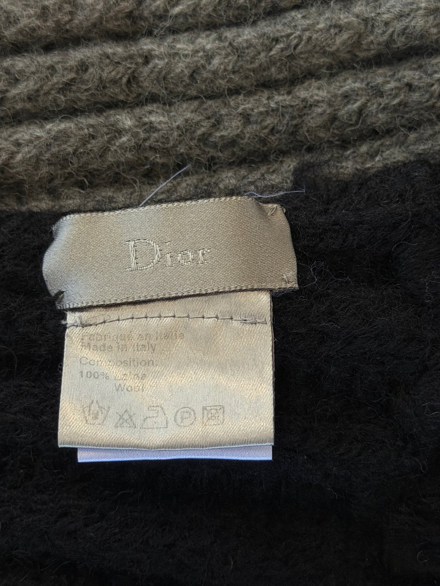 DIOR HOMME AW2006 'THESE GREY DAYS' WOOL SCARF