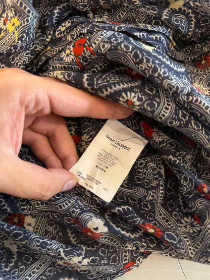 SAINT LAURENT SS2015 PSYCH ROCK PAISLEY SHIRT