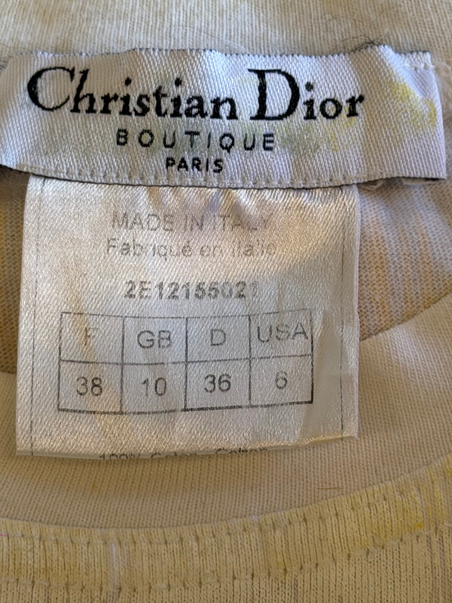 DIOR SS2002 RTW J'ADORE DIOR DRIP TEE