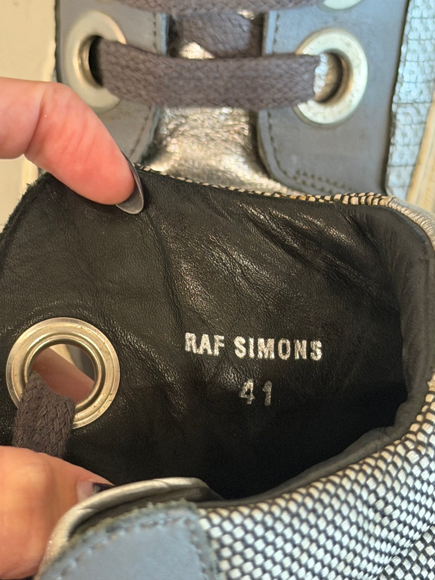 RAF SIMONS X STERLING RUBY FW2014 MEGA LACED HIGH TOPS