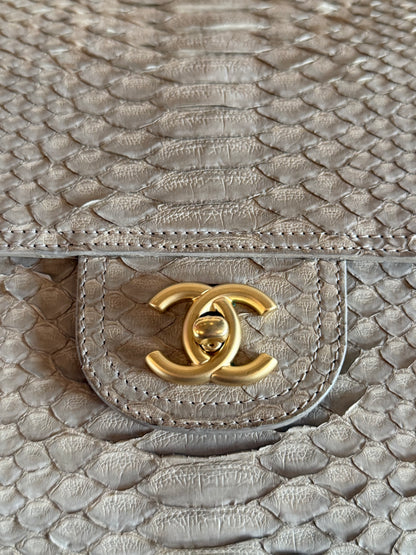 CHANEL 2010 EXOTIC PYTHON MAXI SINGLE FLAP