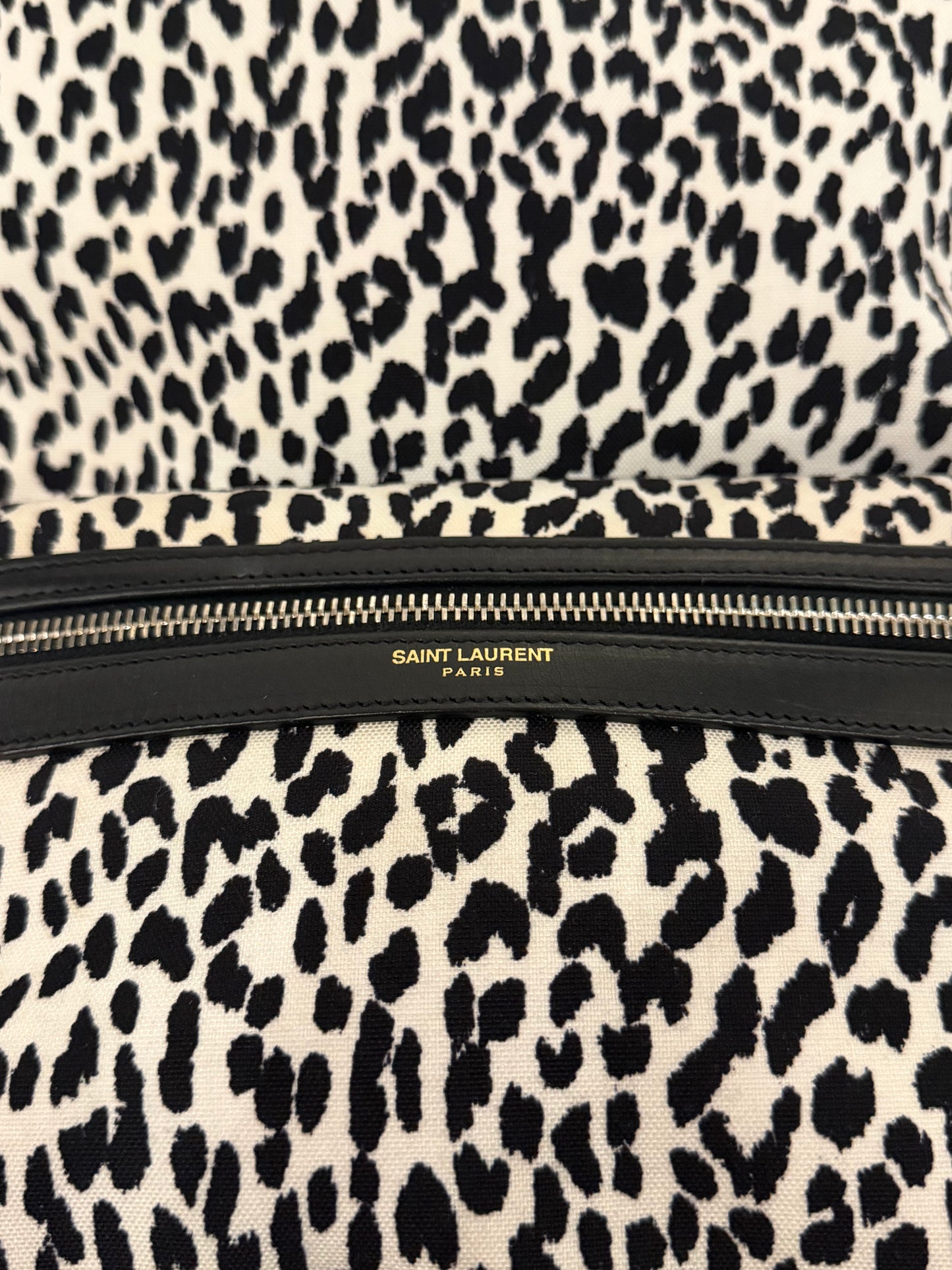 SAINT LAURENT LEOPARD BACKPACK