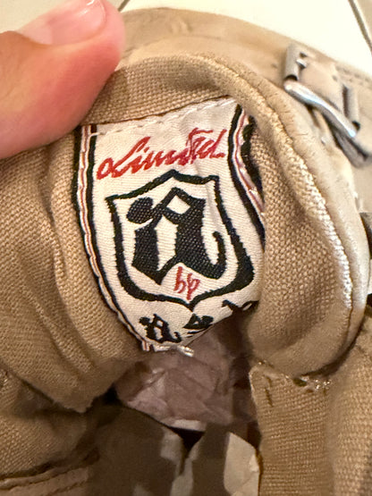 ASH BEIGE BUCKLED HIGH TOPS