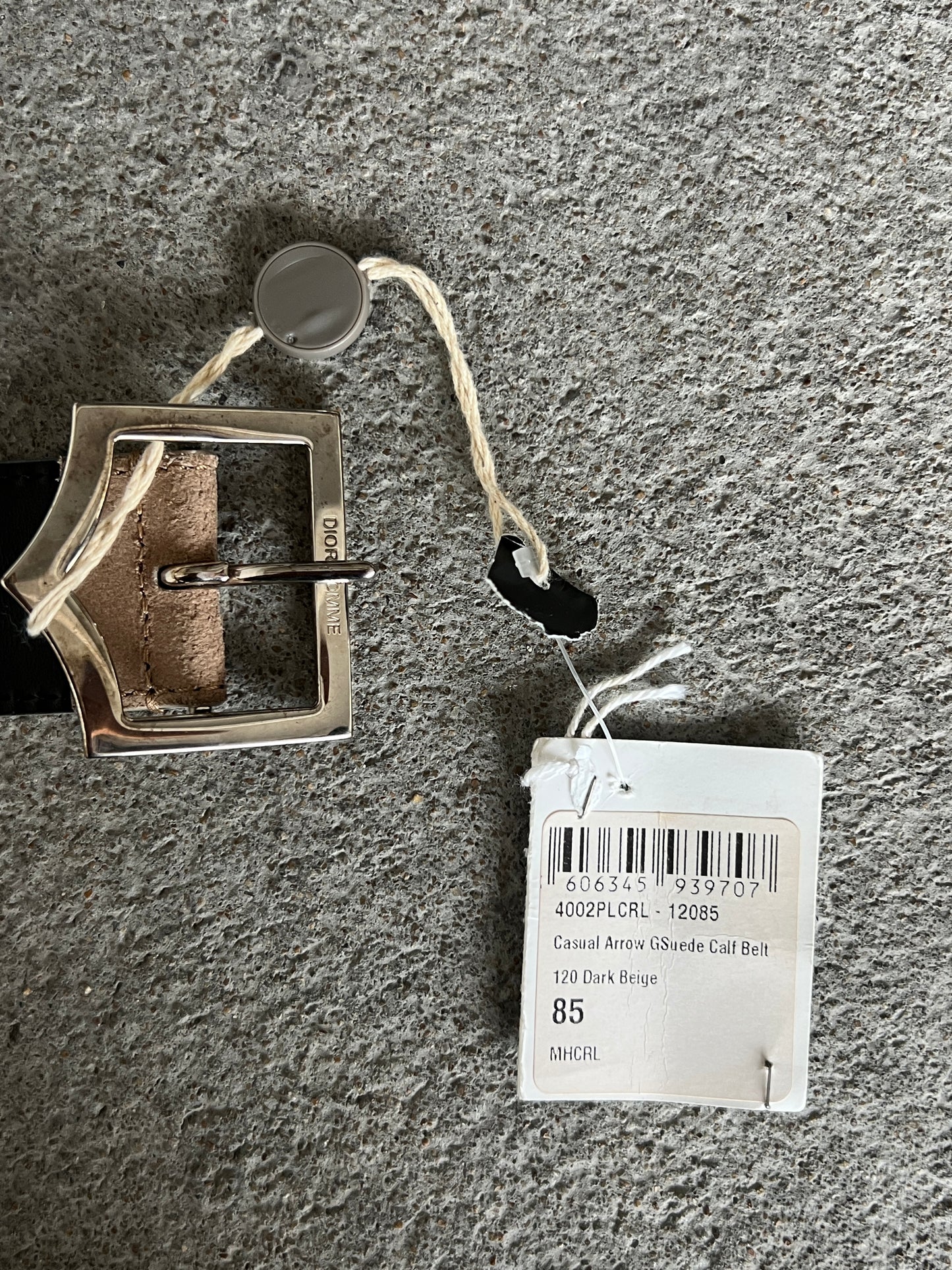 DIOR HOMME SS2005 BROWN SUEDE D-POINT BELT
