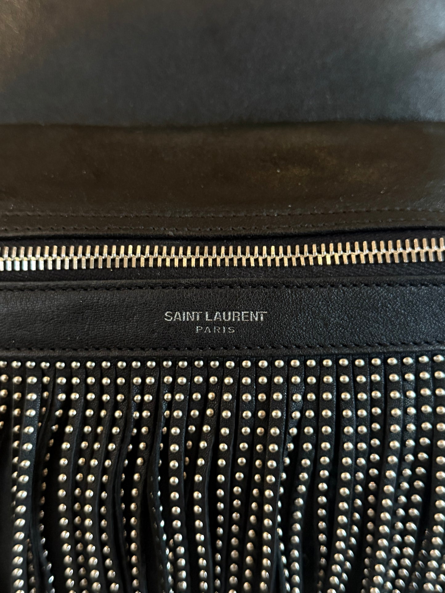 SAINT LAURENT SS2016 LEATHER FRINGE BACKPACK