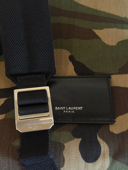 SAINT LAURENT CAMO STUDDED BACKPACK