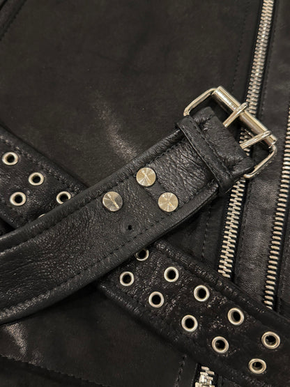 BALMAIN SS2011 RUNWAY PINS & PIERCINGS PERFECTO JACKET