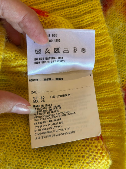 PRADA FW2018 FLAME INTARSIA MOHAIR SWEATER