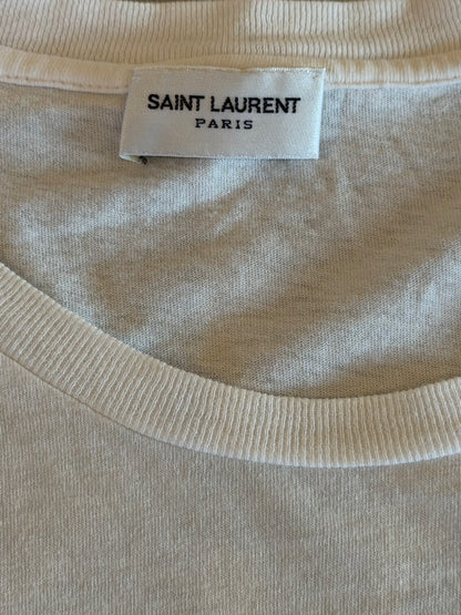 SAINT LAURENT 2017 CURSIVE LOGO TEE