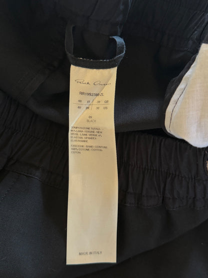 RICK OWENS SS2019 "BABEL" DROP CROTCH PANTS