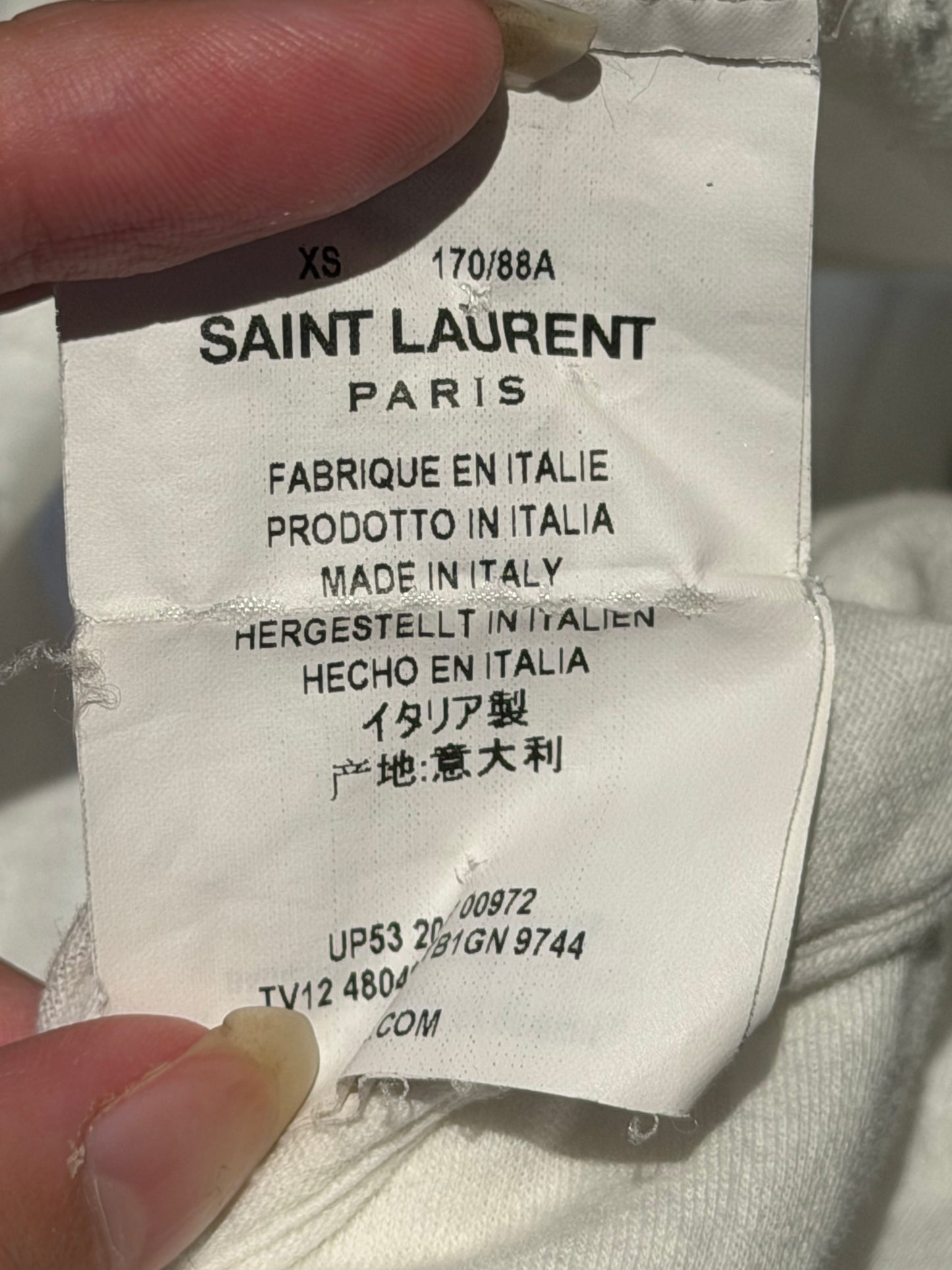 SAINT LAURENT 2017 CURSIVE LOGO TEE