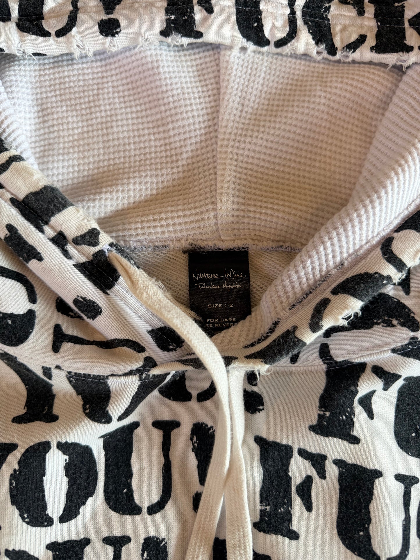 NUMBER (N)INE SS2006 FUCK YOU RAGLAN HOODIE