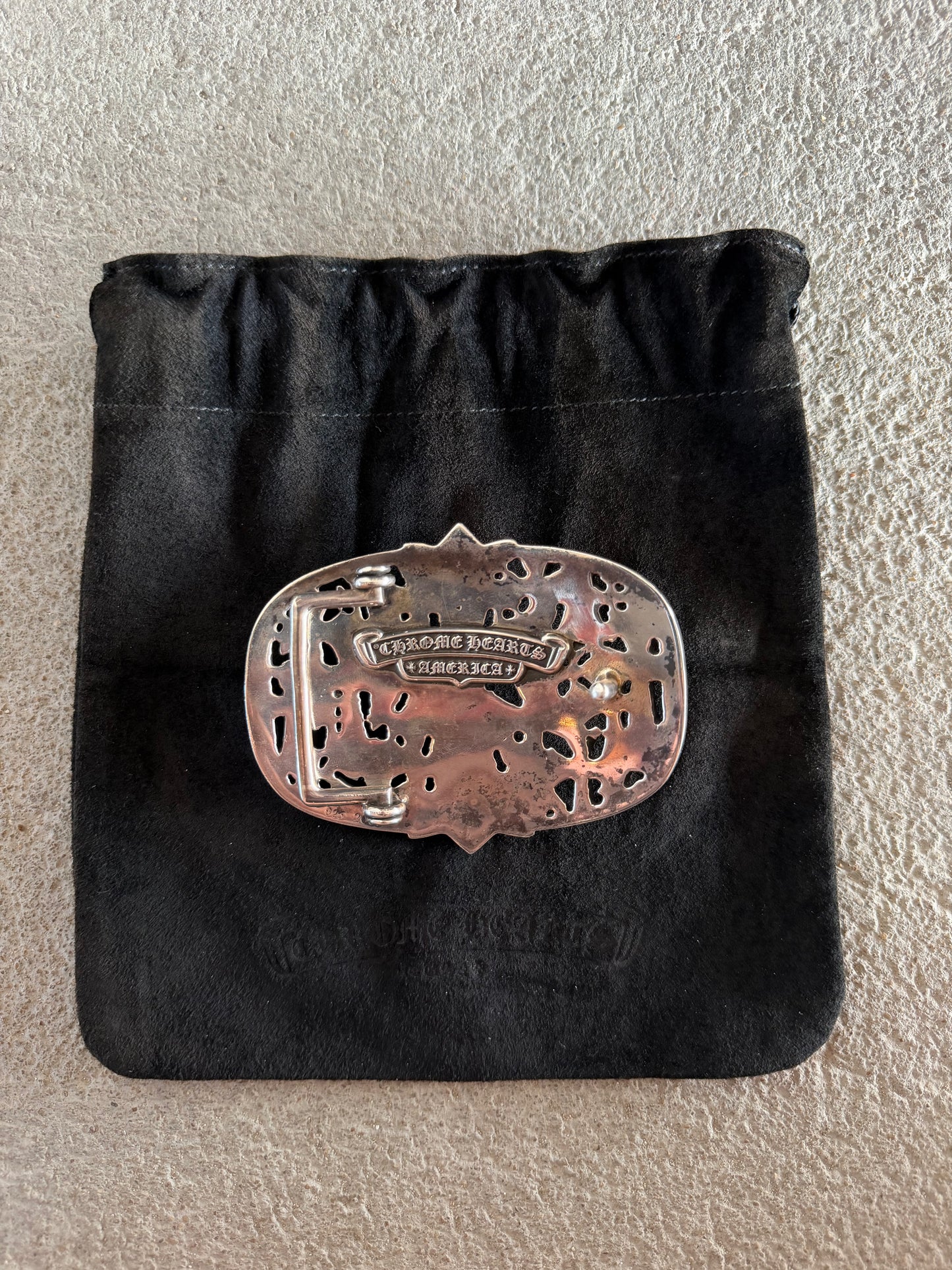 CHROME HEARTS CEMETERY CROSS BUCKLE