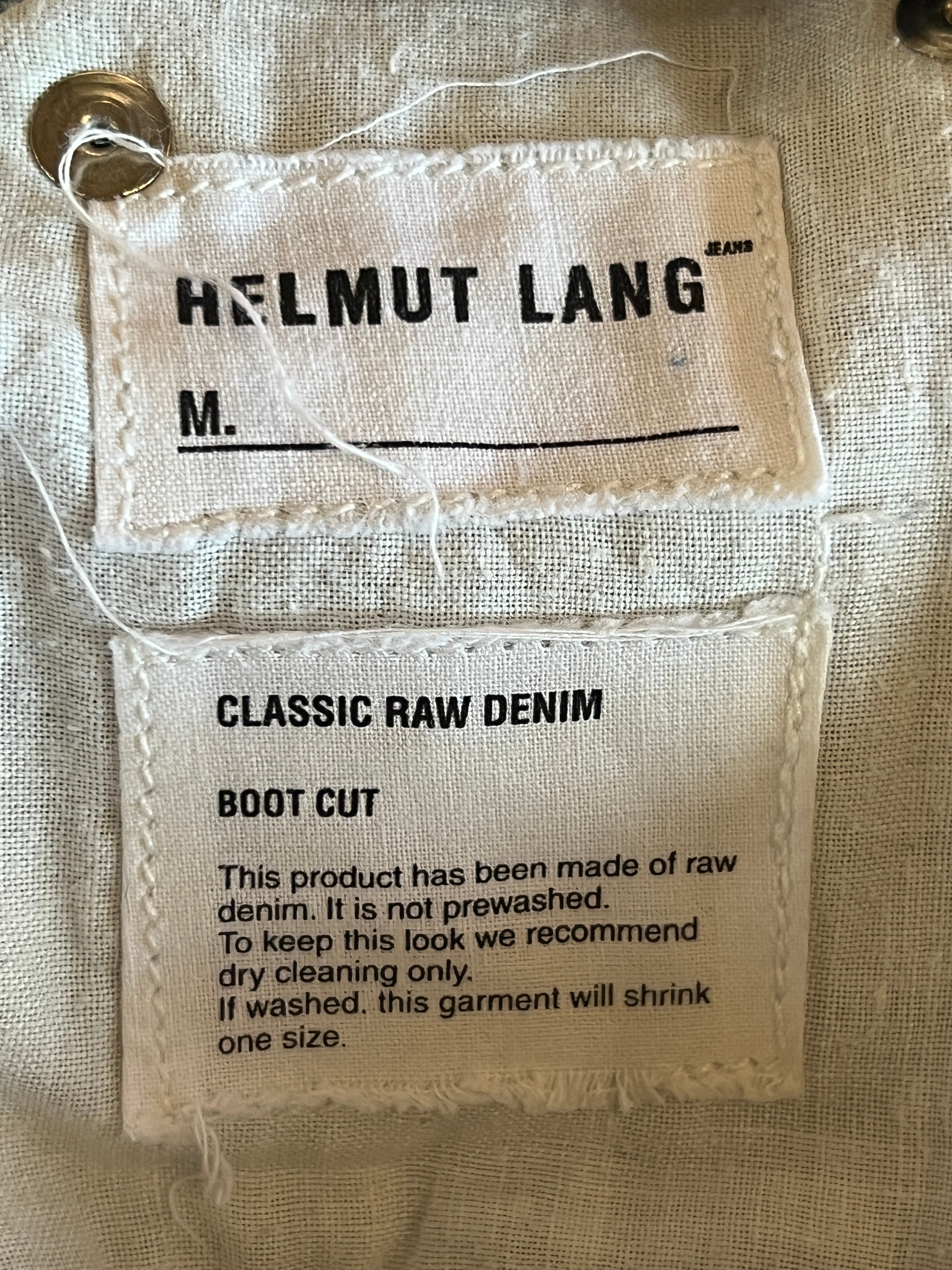 HELMUT LANG CLASSIC RAW BOOTCUT DENIM – glam archive