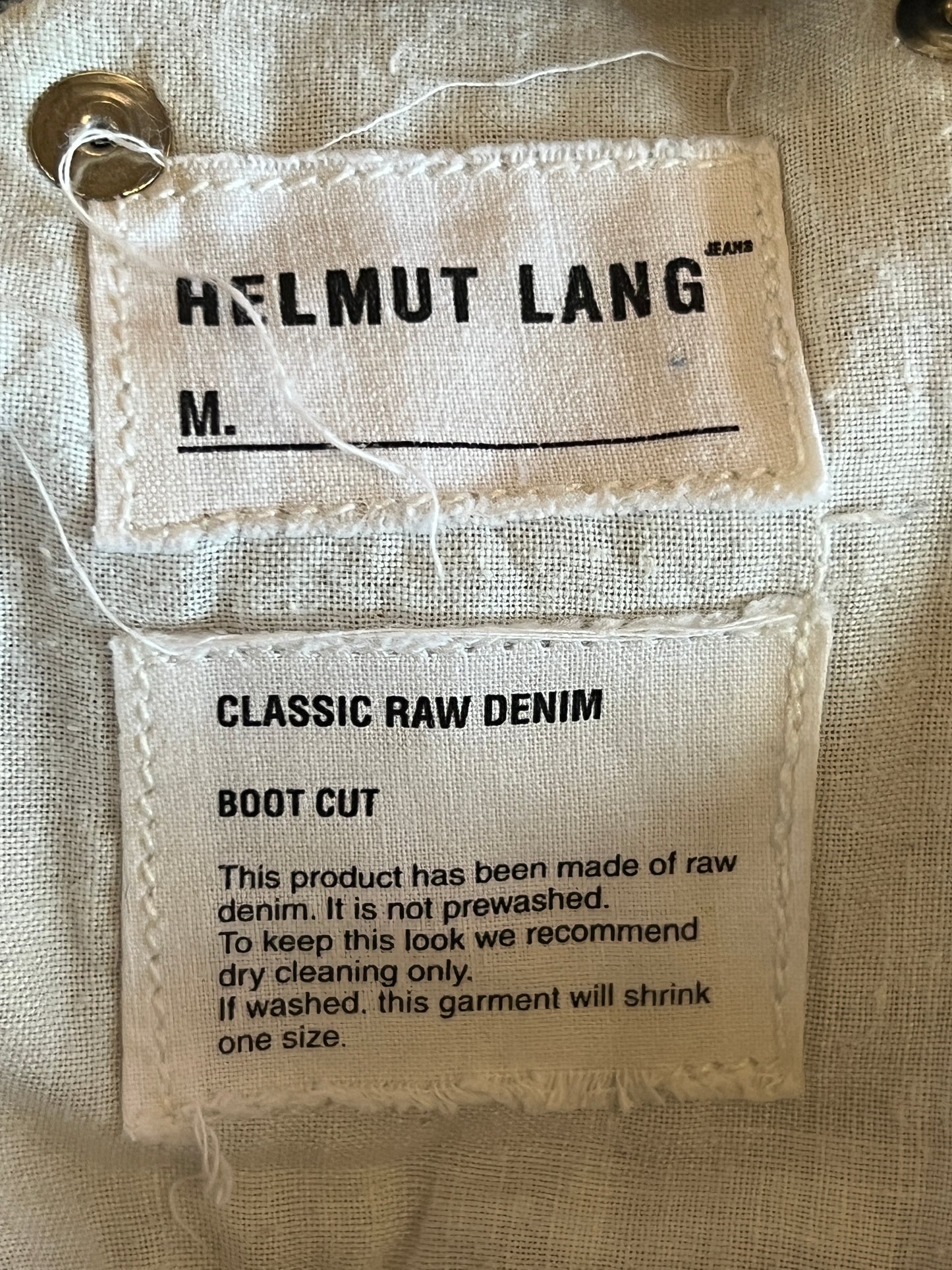 HELMUT LANG CLASSIC RAW BOOTCUT DENIM