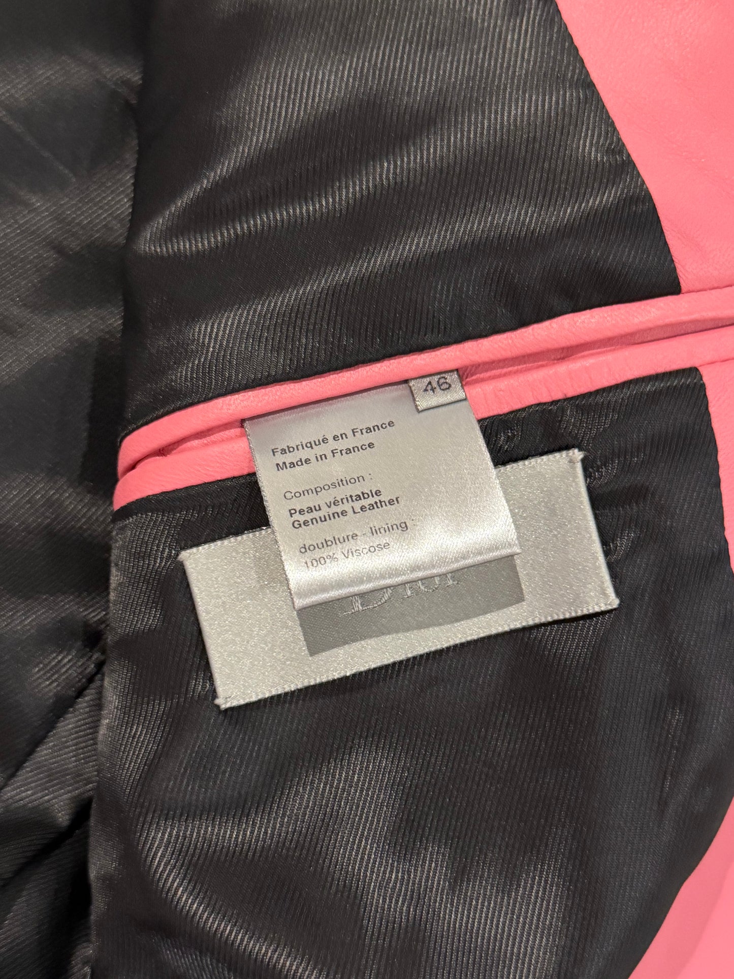 DIOR HOMME SS2005 RUNWAY PINK LEATHER 1B BLAZER