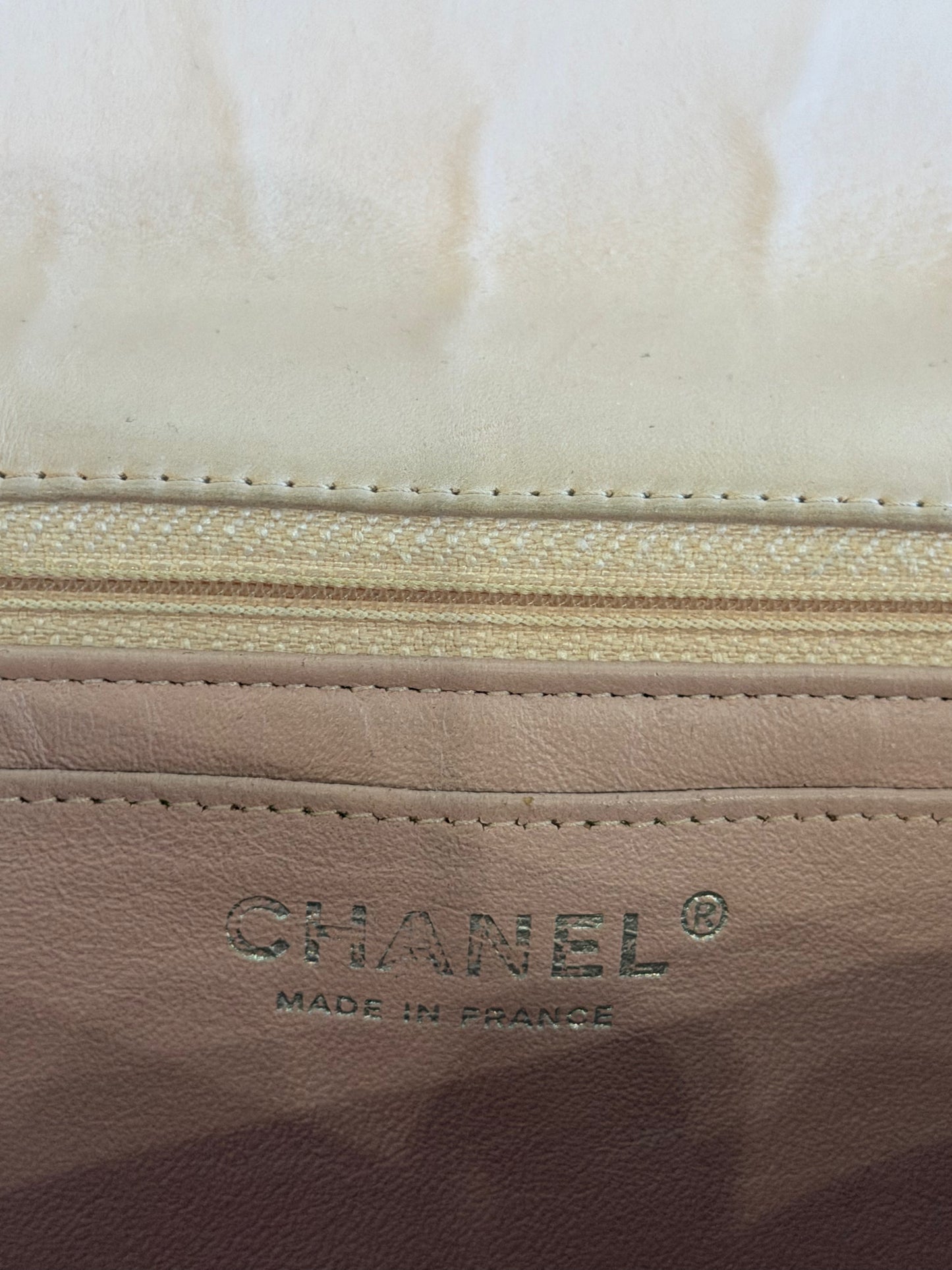 CHANEL 2009 QUILTED BABY PINK MAXI LAMBSKIN SINGLE FLAP