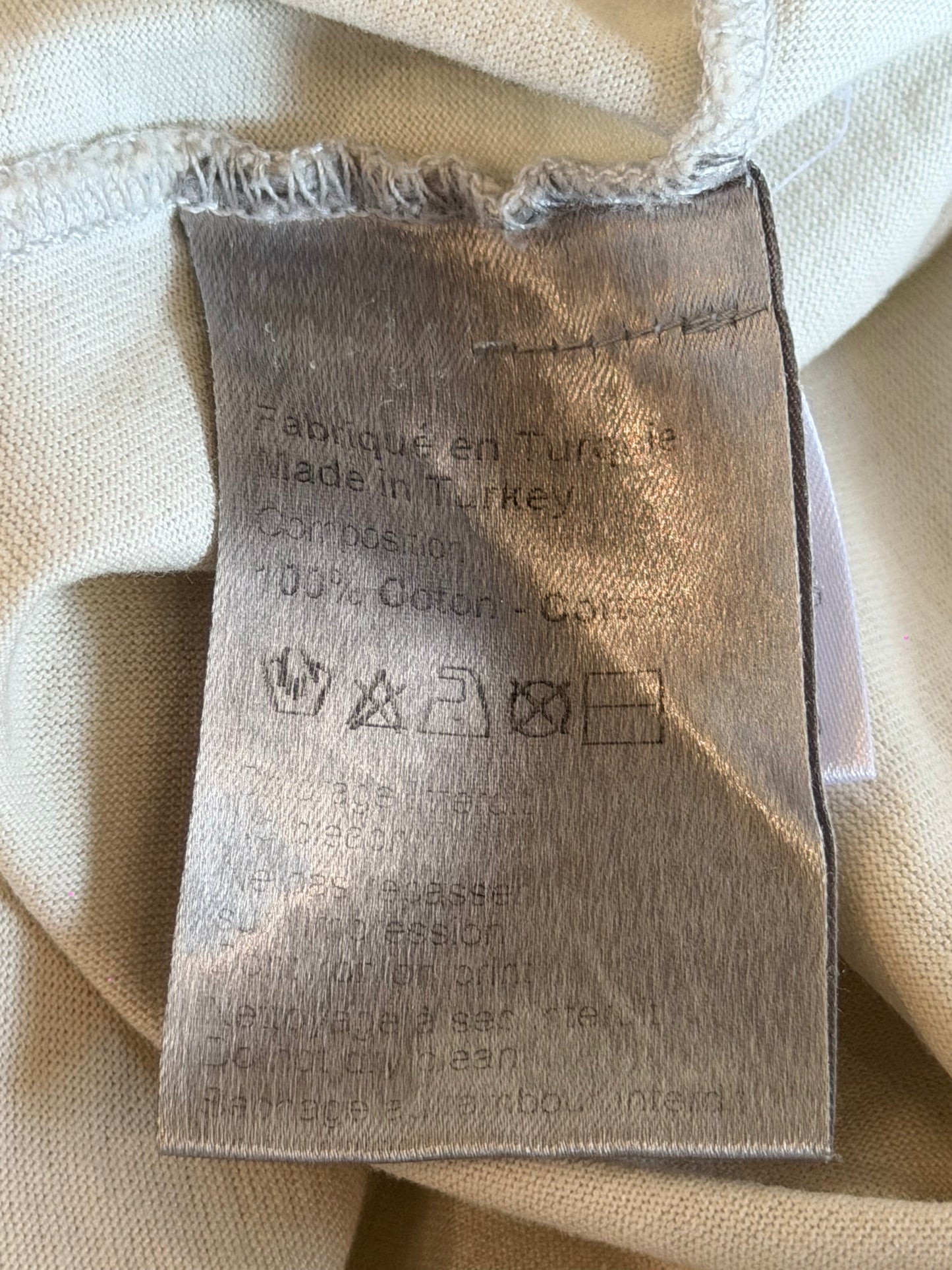 DIOR HOMME SS2008 V NECK GRAPHIC TEE