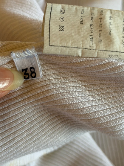 CHANEL SS1996 RIBBED COTTON TOP