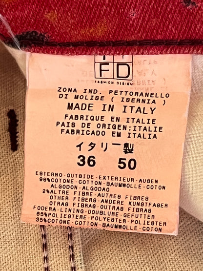 JUST CAVALLI SS2002 RED EVIL HALLUCINATION PANTS