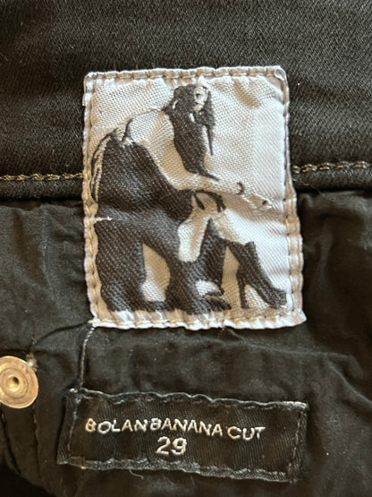 RICK OWENS SS2023 "EDFU" WAXED BOLAN BANANA CUT DENIM