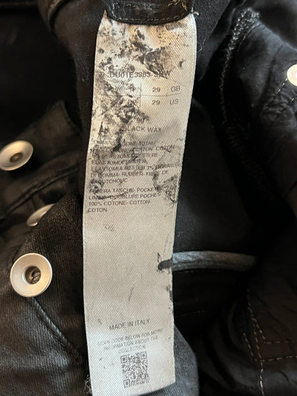 RICK OWENS SS2023 "EDFU" WAXED BOLAN BANANA CUT DENIM