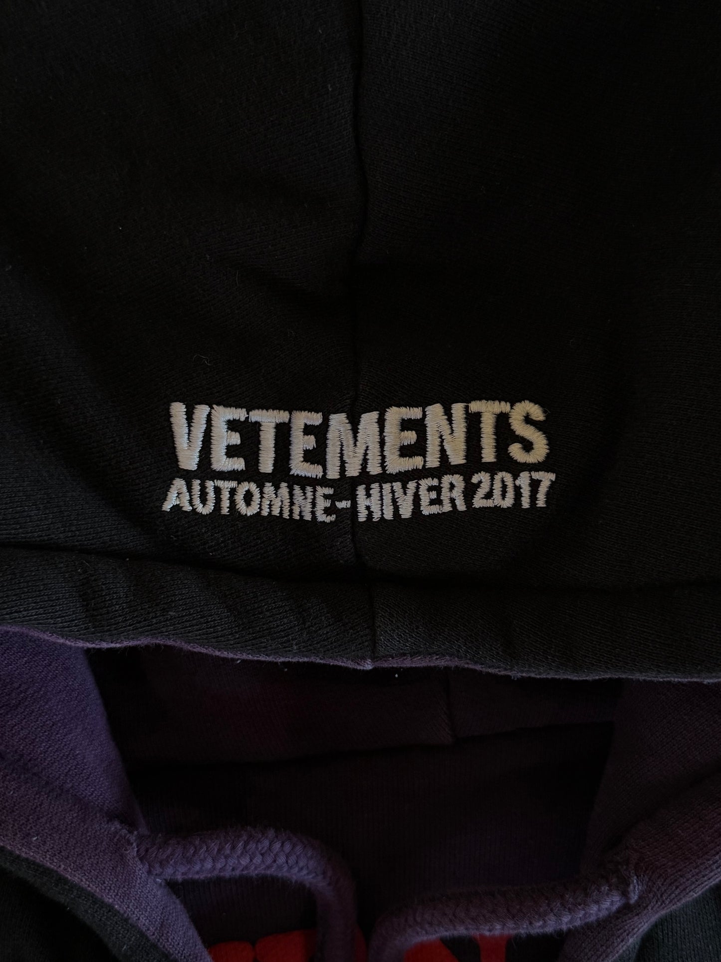 VETEMENTS AW2017 TFD/11 INCH GUN CLUB REVERSIBLE HOODIE