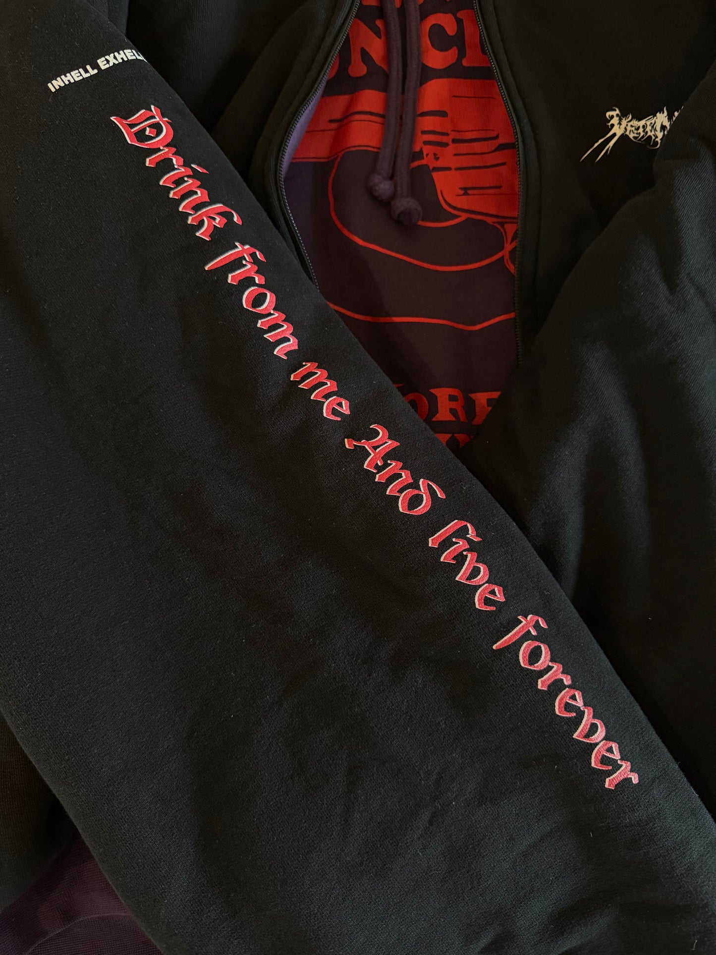 VETEMENTS AW2017 TFD/11 INCH GUN CLUB REVERSIBLE HOODIE