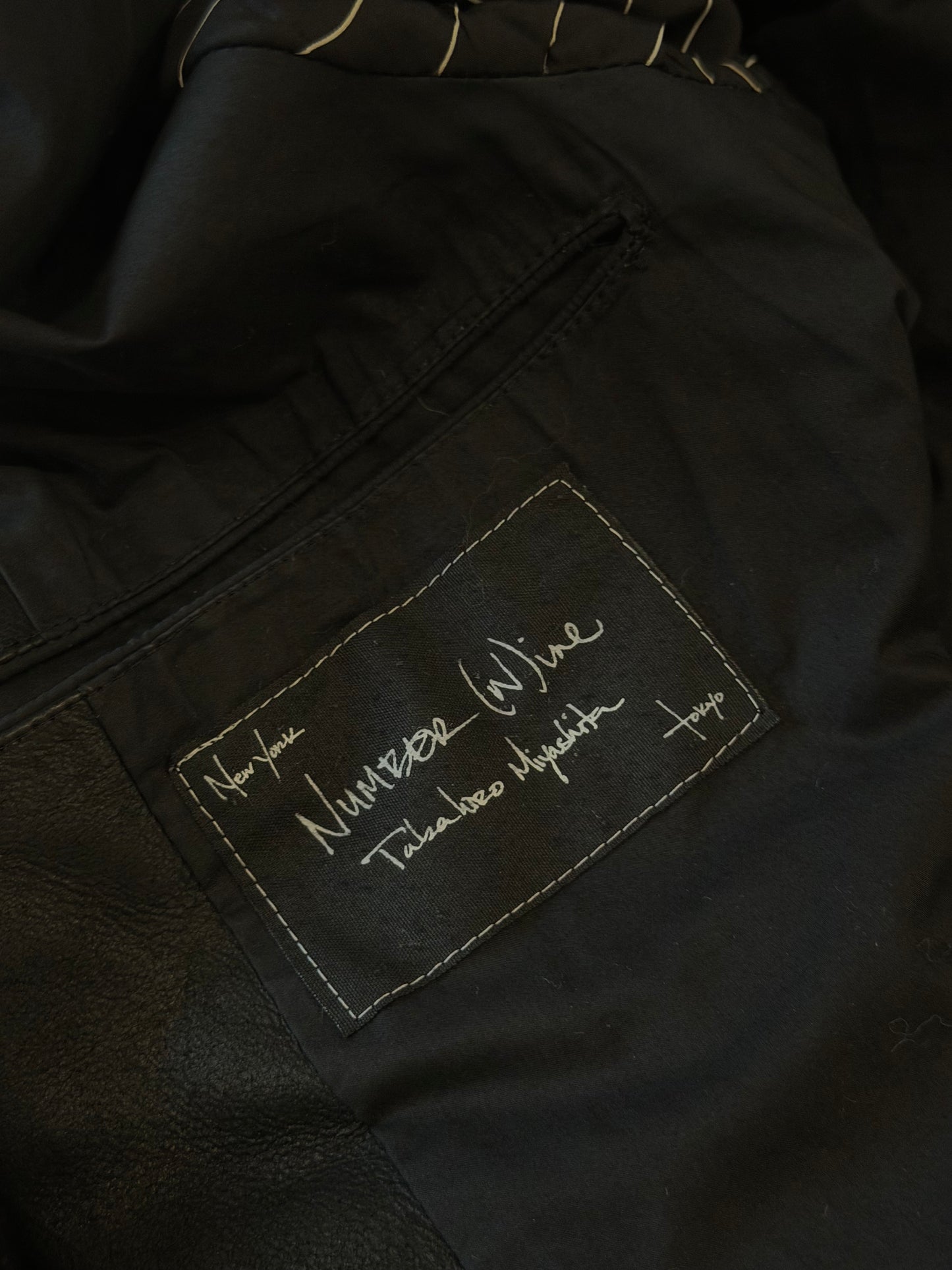 NUMBER (N)INE SS2006 RUNWAY FULL ZIP SHEEP SUEDE PARKA