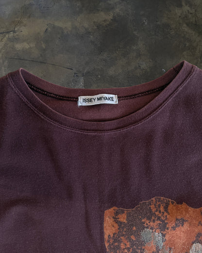 ISSEY MIYAKE METALLIC PAINT CROPPED TEE