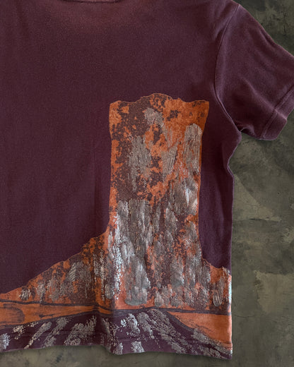 ISSEY MIYAKE METALLIC PAINT CROPPED TEE