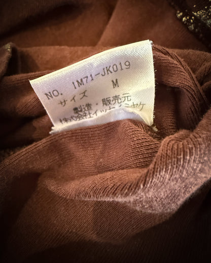 ISSEY MIYAKE METALLIC PAINT CROPPED TEE